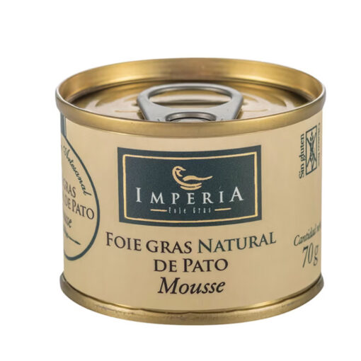 Mousse de foei grass natural de pato, en lata