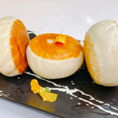 Bao de ternera, cebolla y repollo