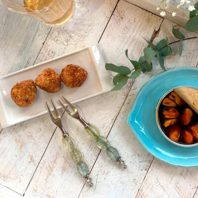 Croquetas de mejillones en escabeche